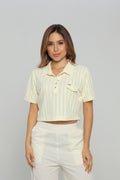 Blusa dama perilla y bolsillo