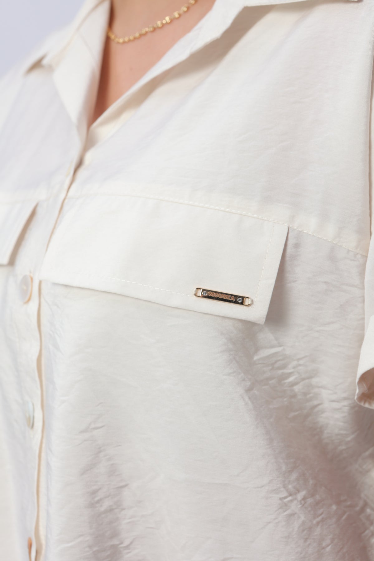 Blusa con Tapas Frente Mujer