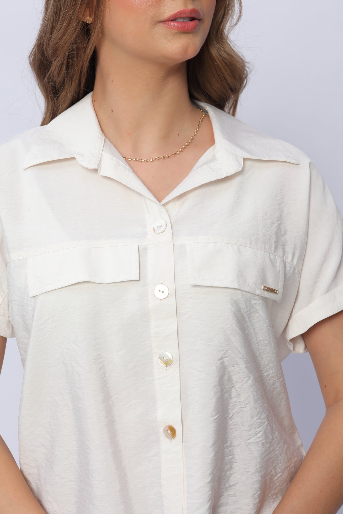 Blusa con Tapas Frente Mujer