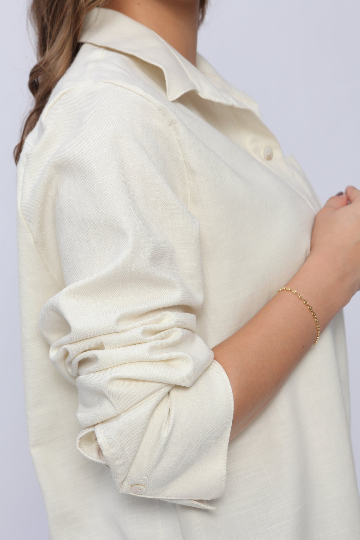 Camisa Manga Larga Bordada Mujer