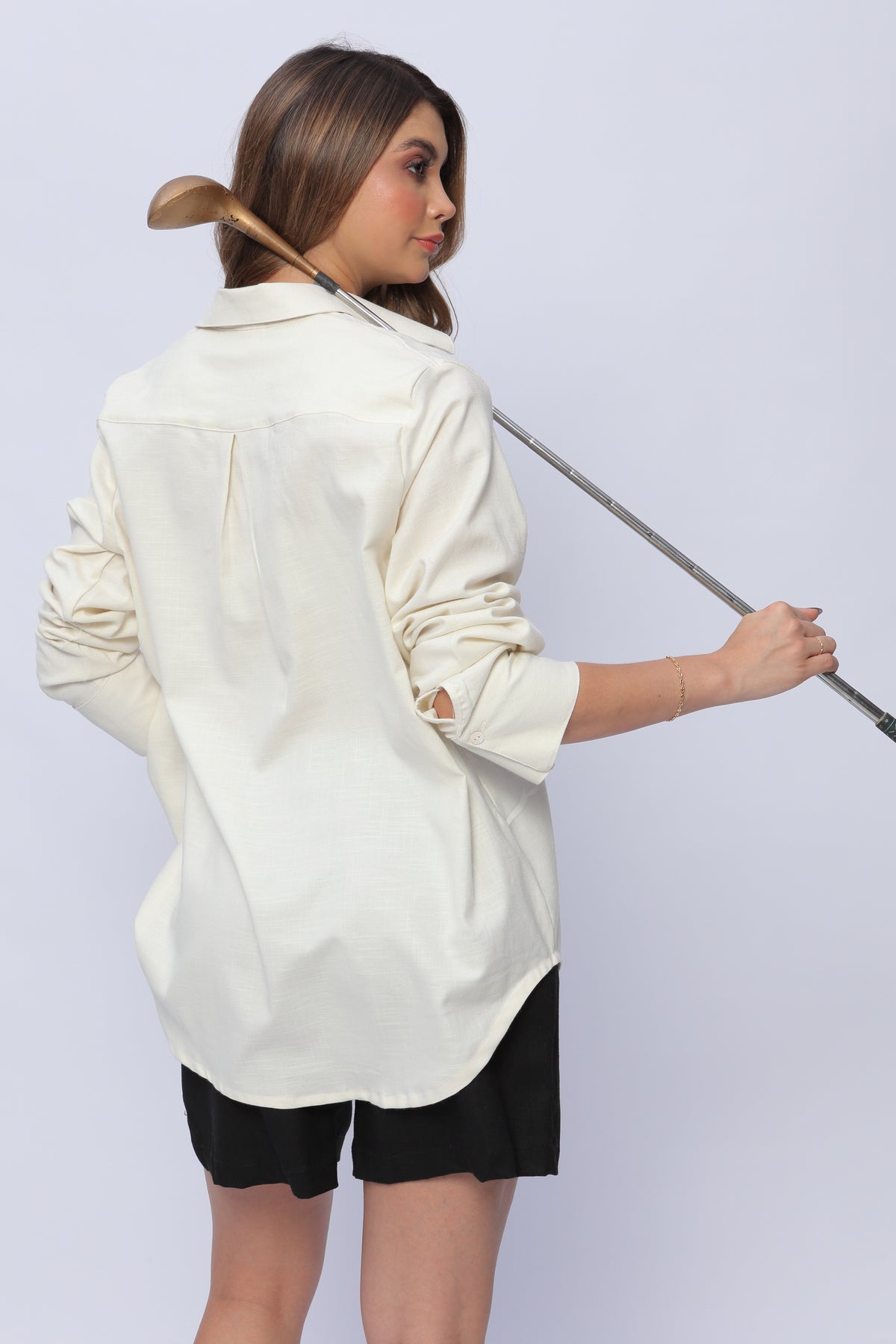 Camisa Manga Larga Bordada Mujer
