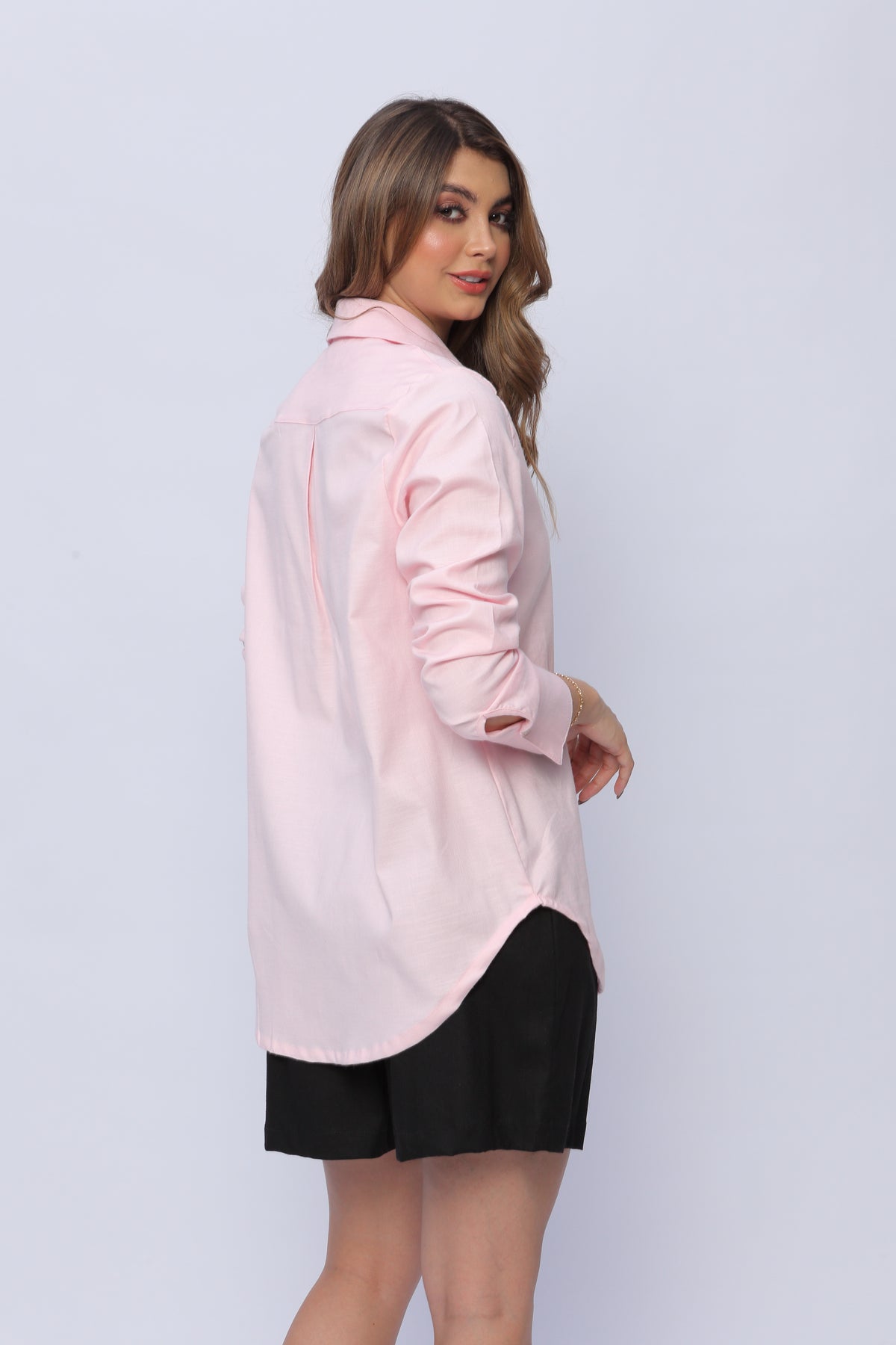 Camisa Manga Larga Bordada Mujer