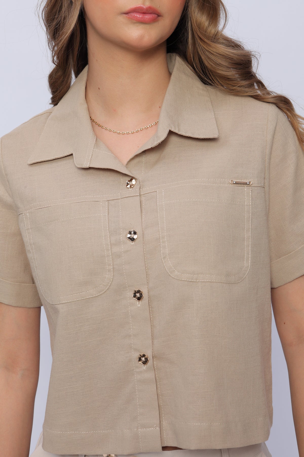 Blusa Dama Lino Mujer