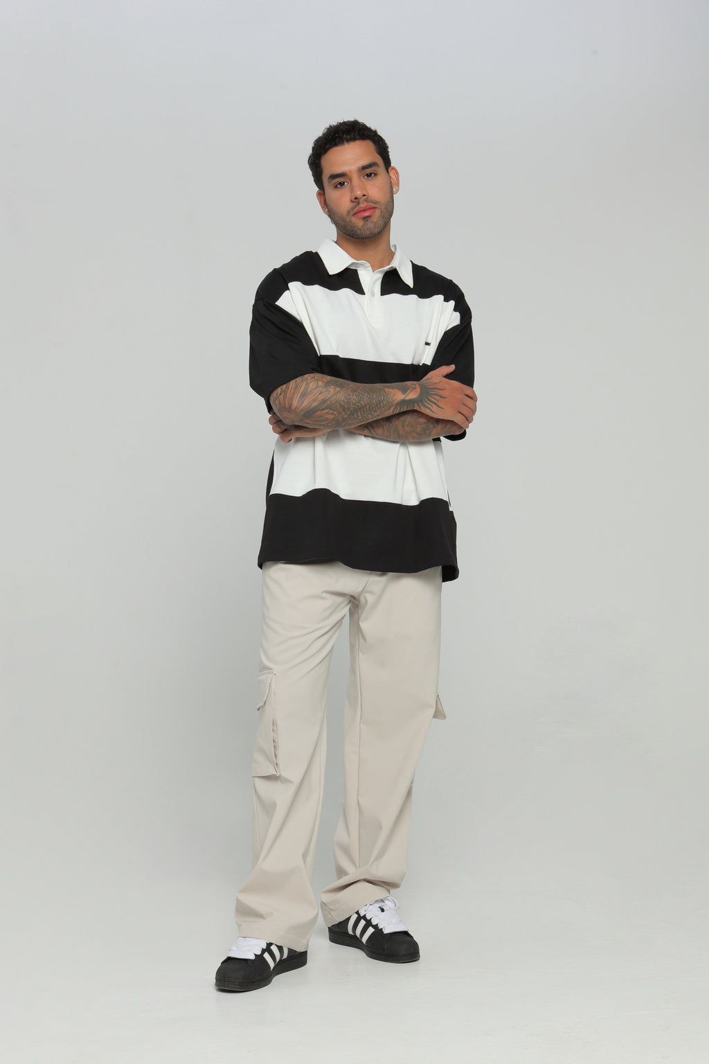 Camiseta hombre polo boxy fit 2 colores
