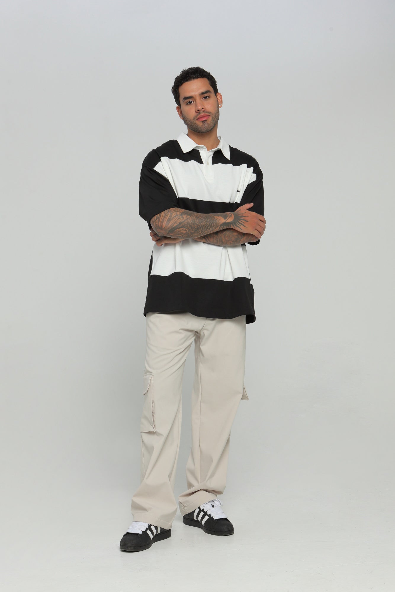Camiseta hombre polo boxy fit 2 colores