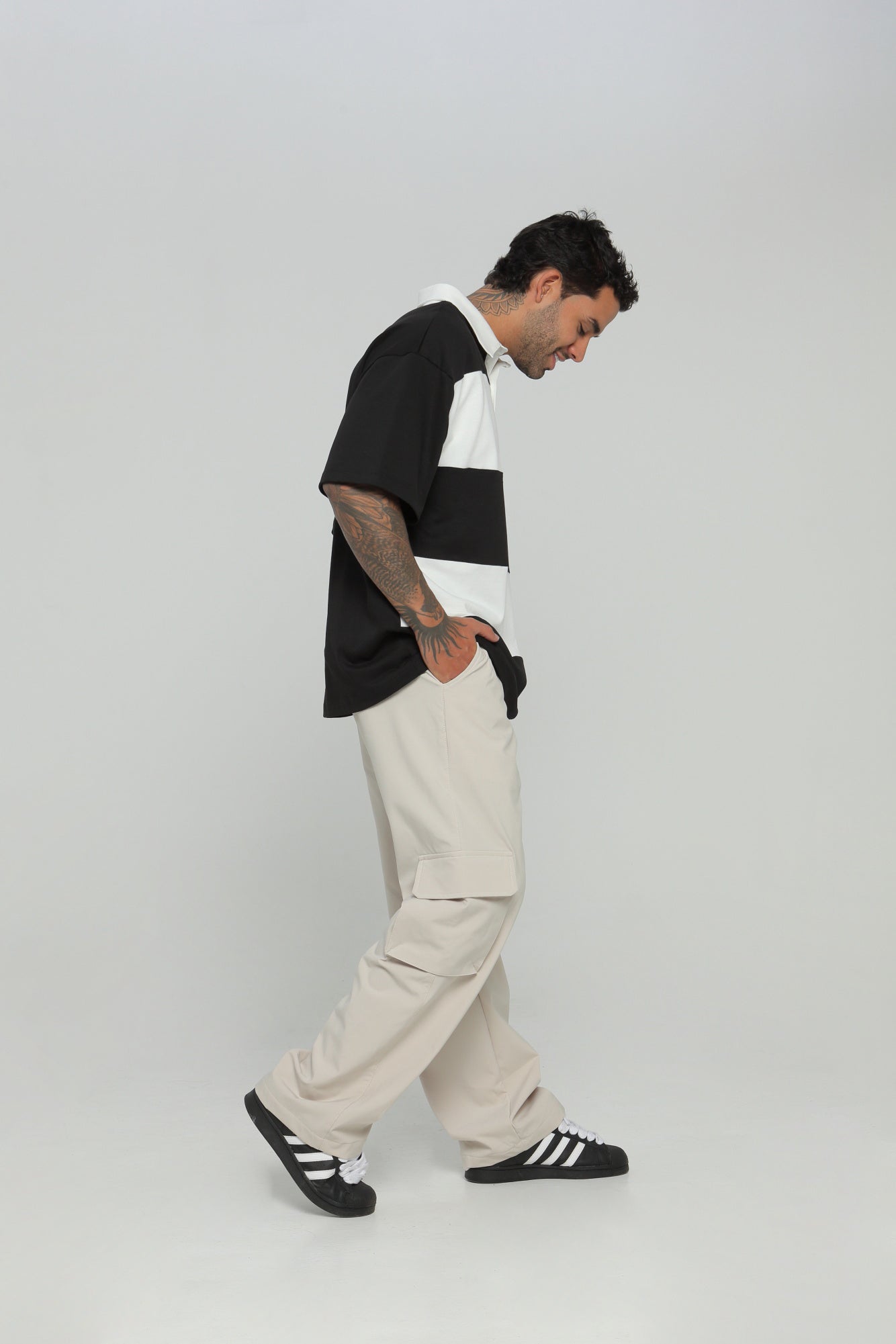 Camiseta hombre polo boxy fit 2 colores