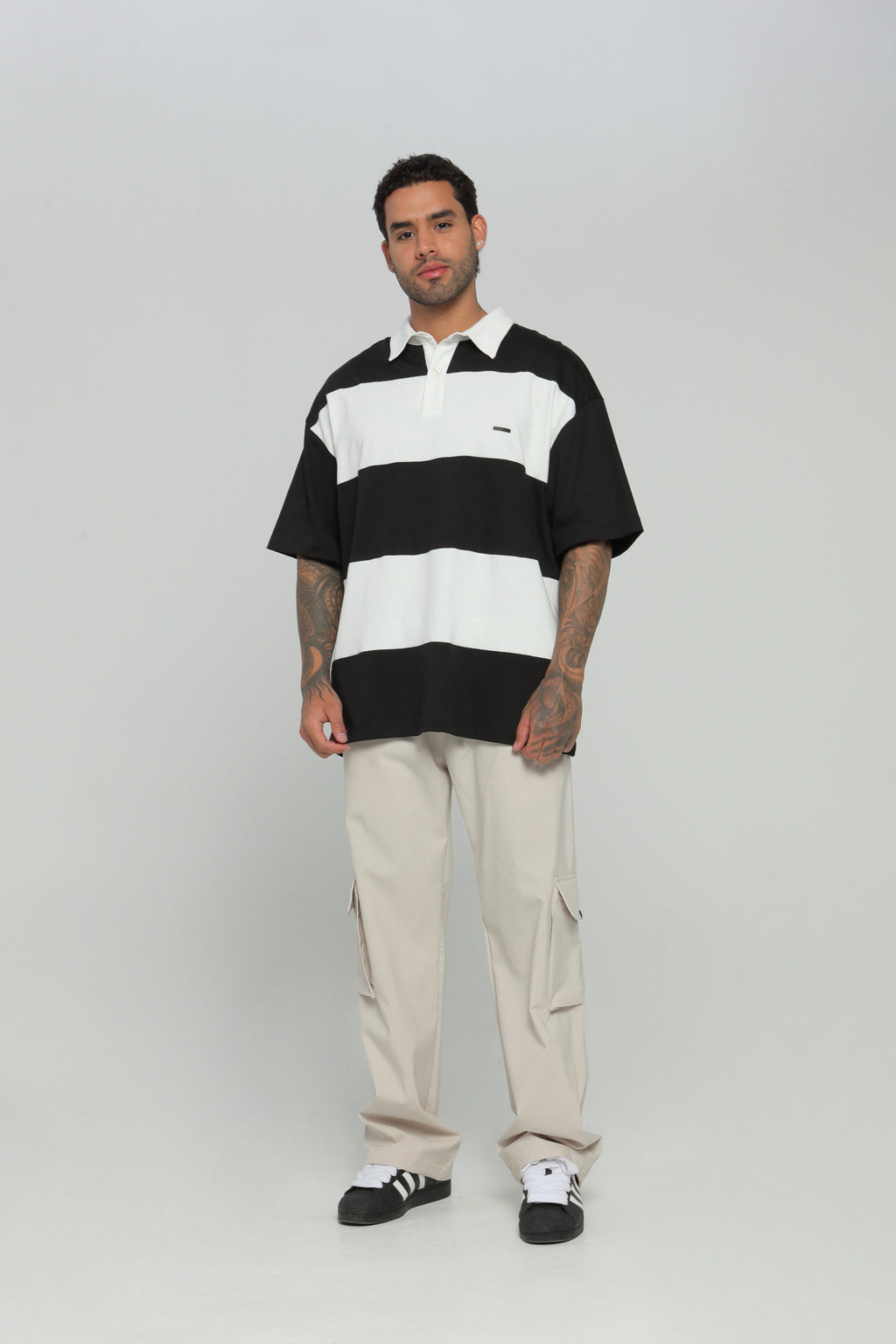 Camiseta hombre polo boxy fit 2 colores
