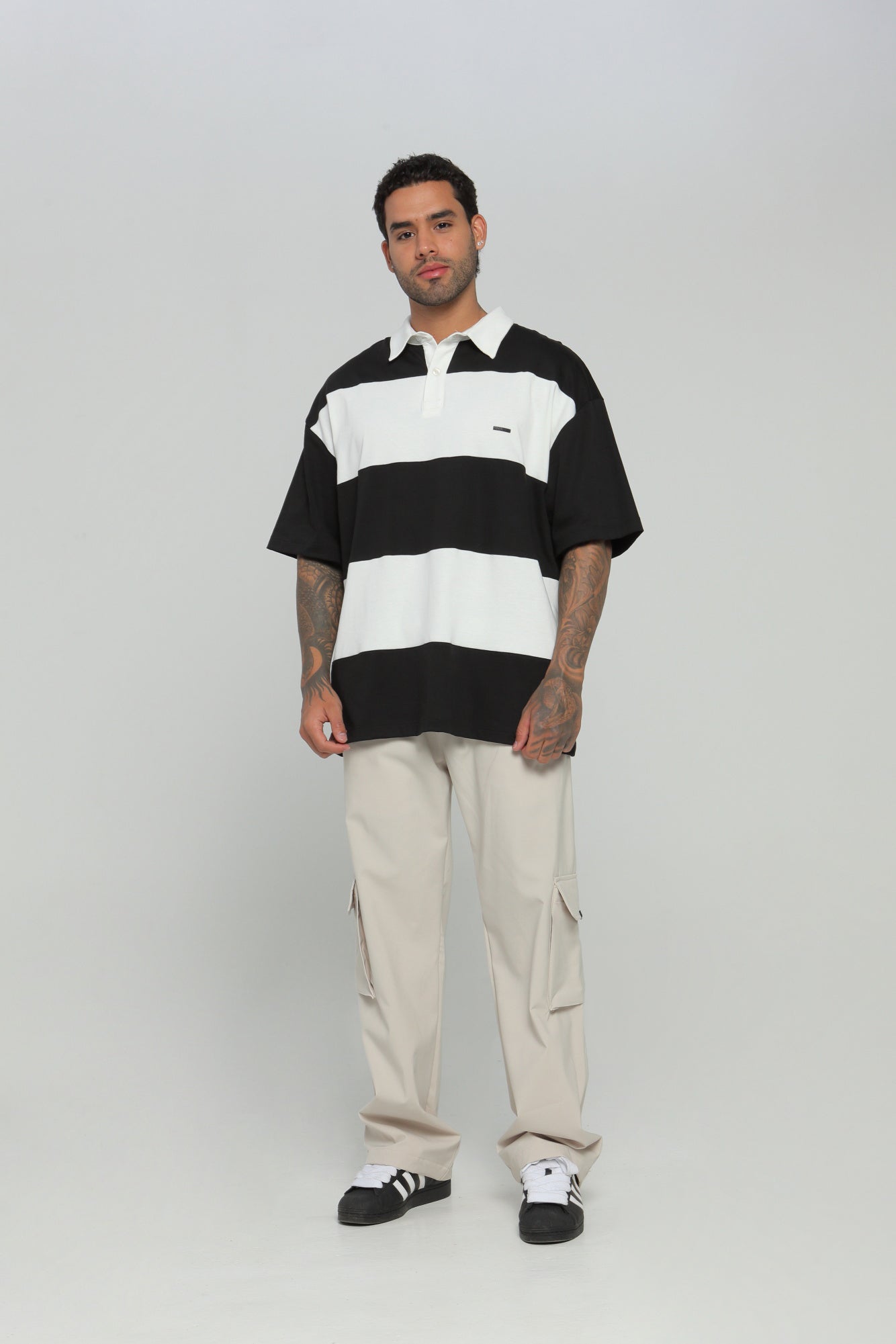 Camiseta hombre polo boxy fit 2 colores