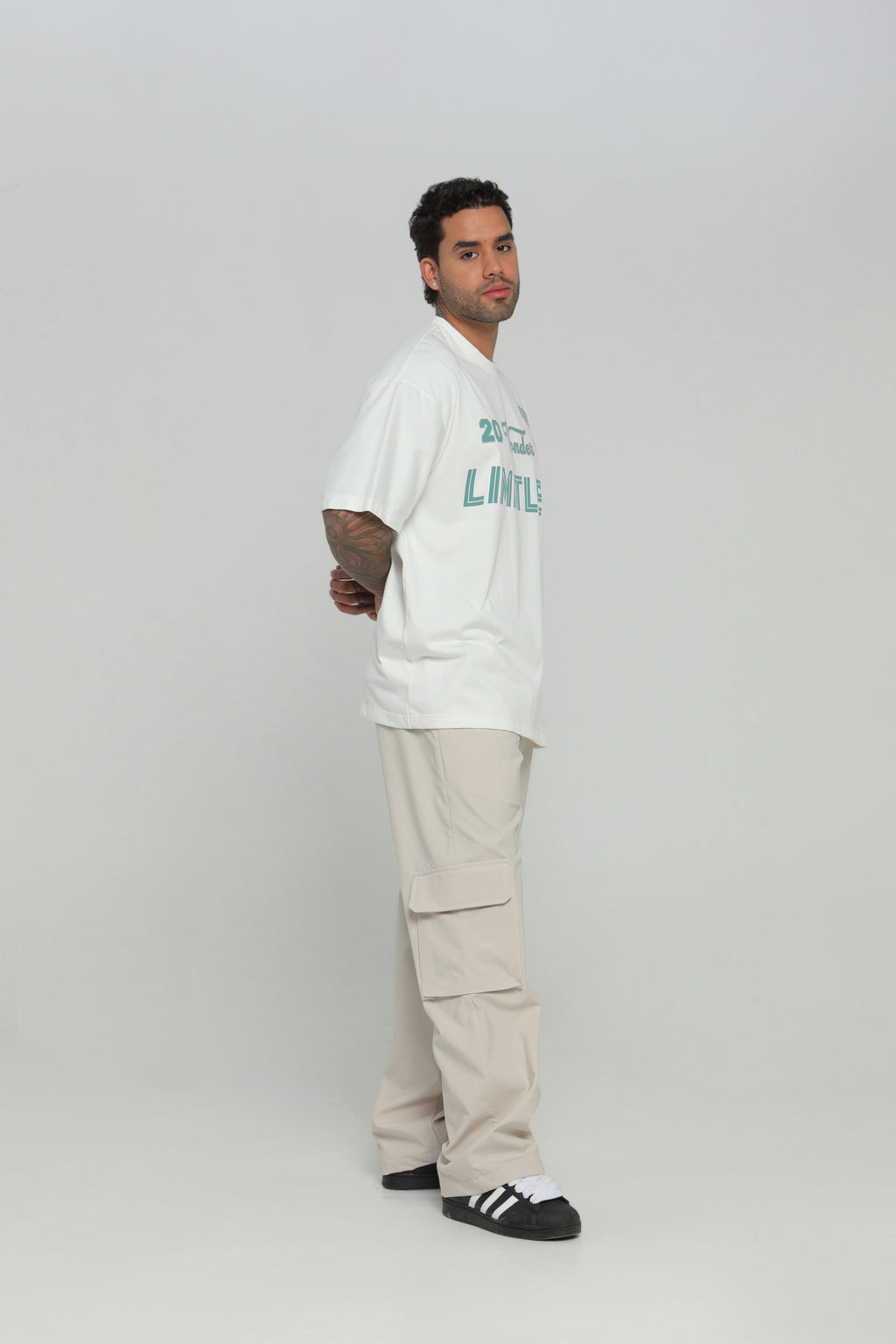 Camiseta hombre boxy fit estampada frente