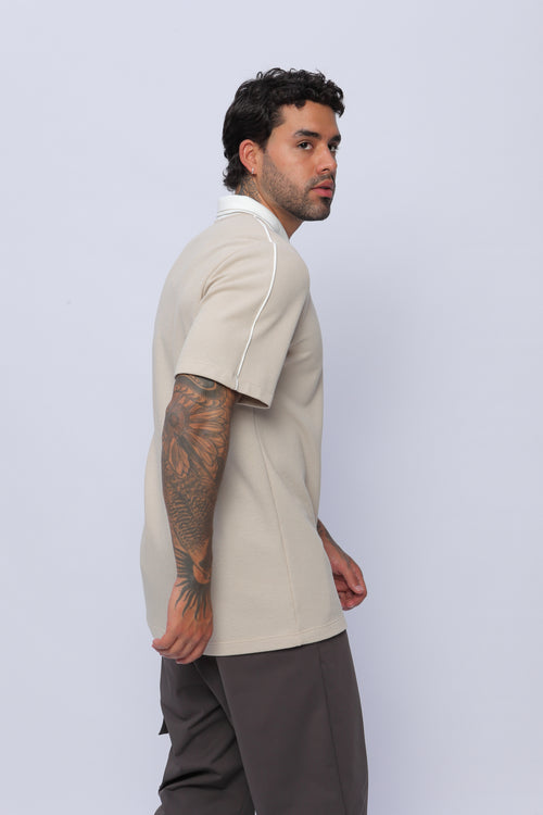 Camisa Polo con Vivo Hombre