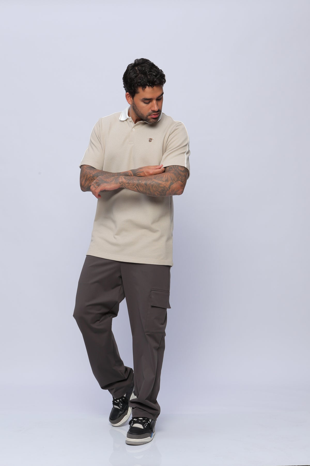 Camisa Polo con Vivo Hombre