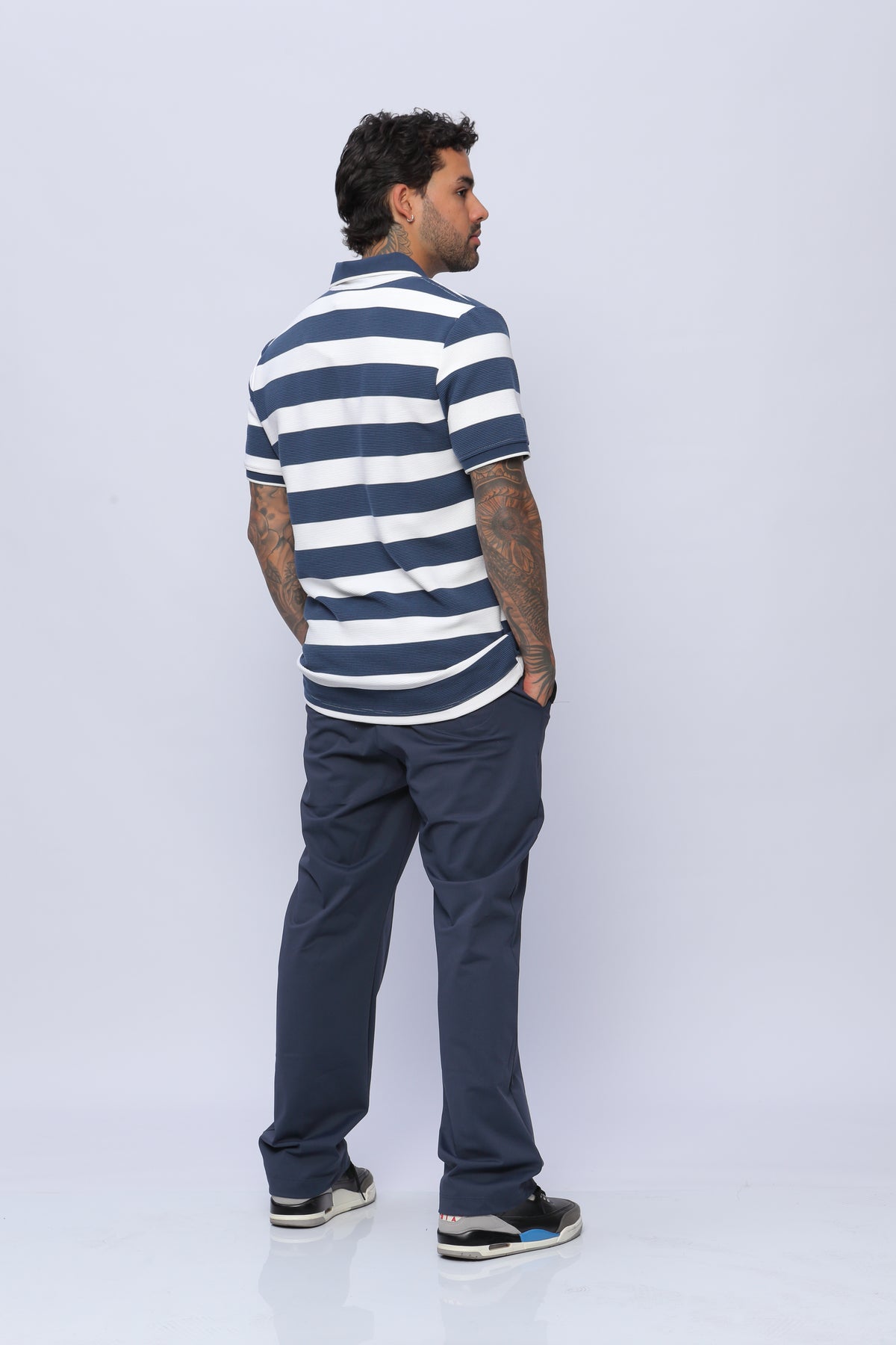 Camisa Polo Puño y Cuello Hombre