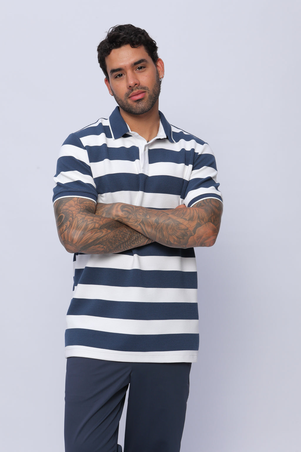 Camisa Polo Puño y Cuello Hombre