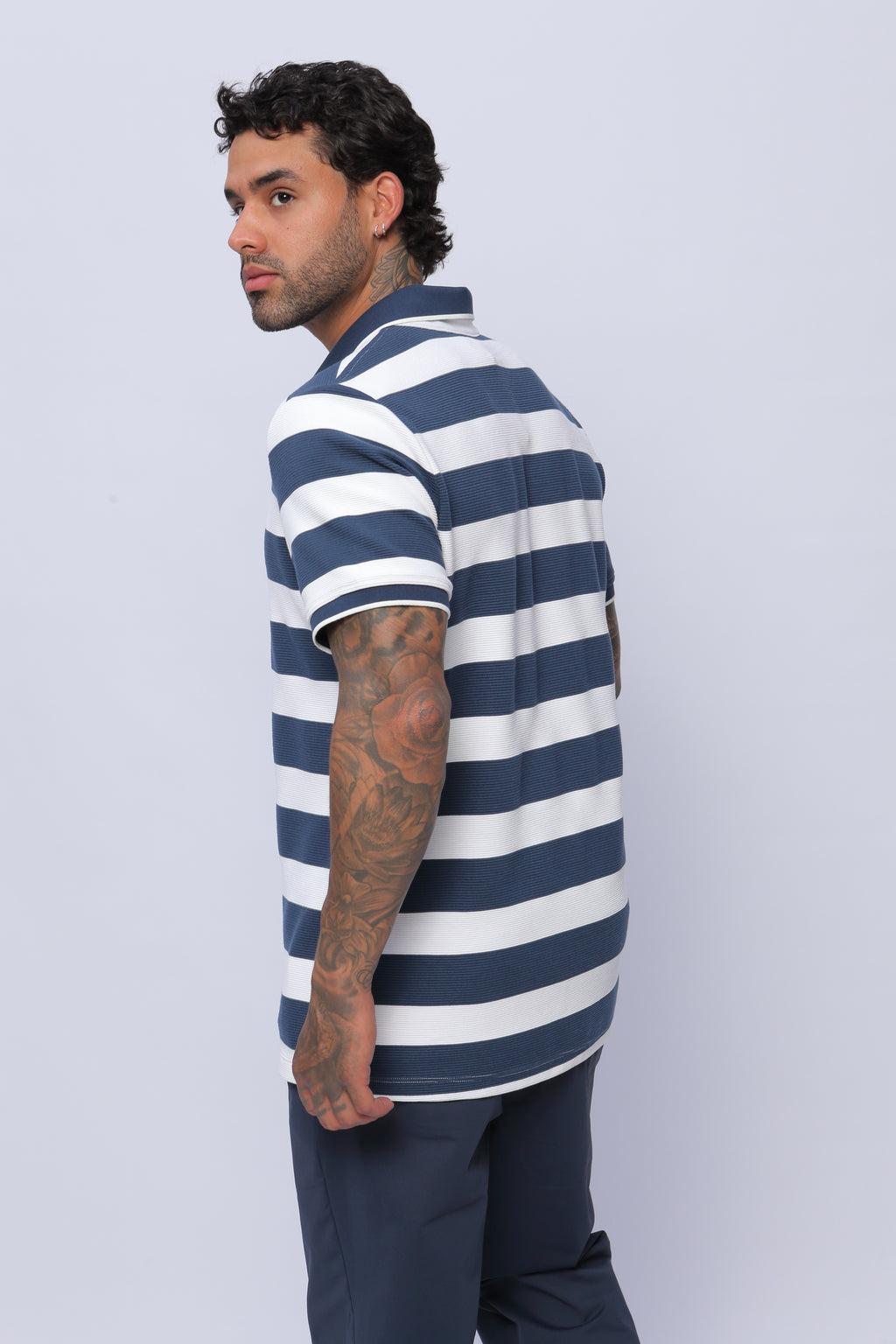 Camisa Polo Puño y Cuello Hombre