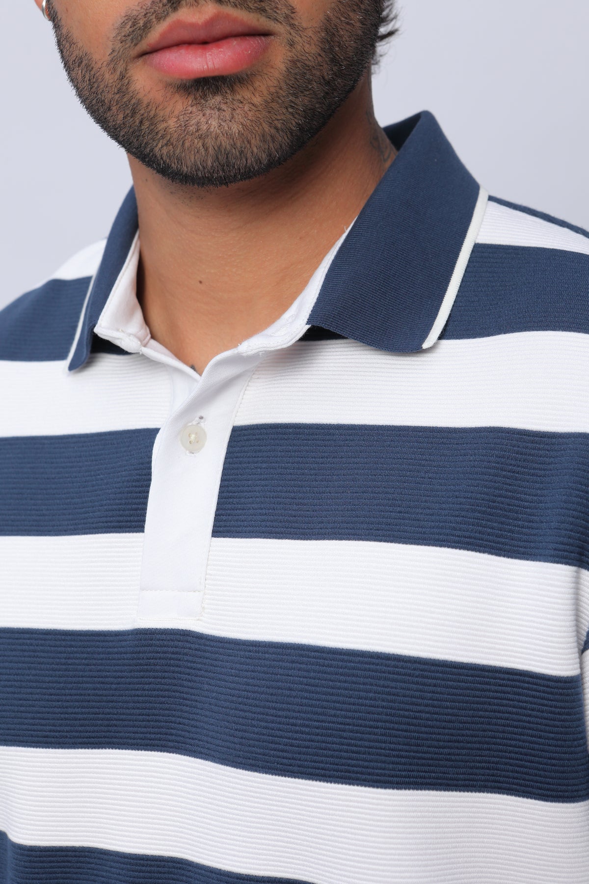 Camisa Polo Puño y Cuello Hombre