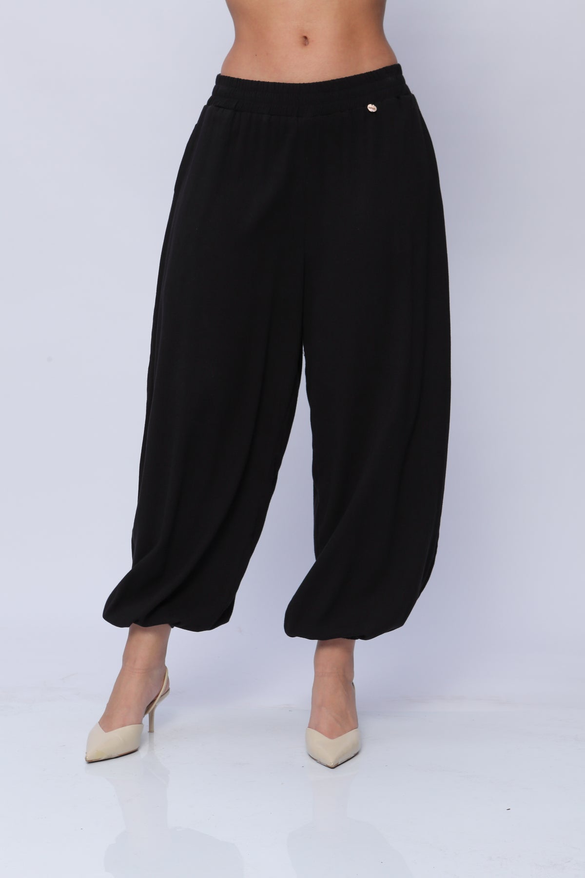 Pantalón Amplio con Elástico Mujer