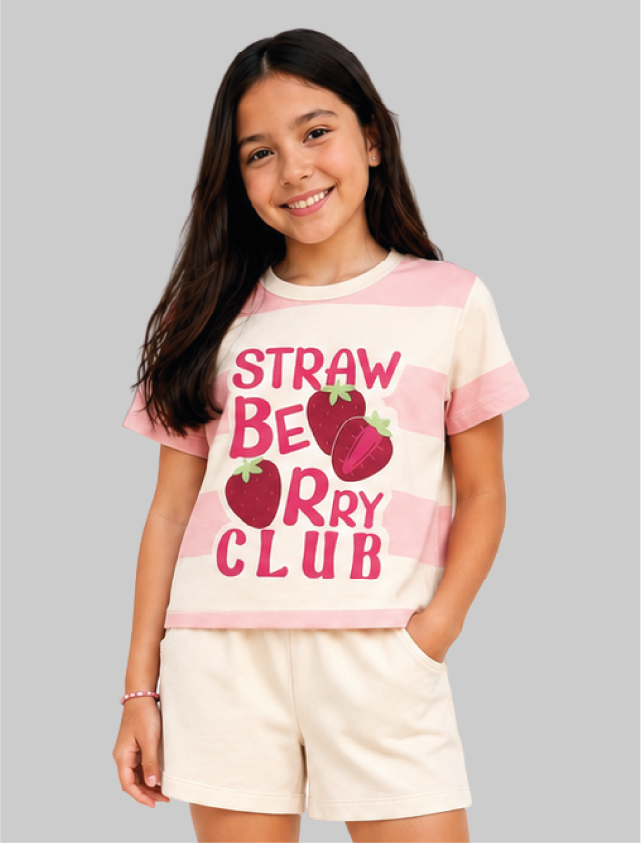 Set niña strawberry