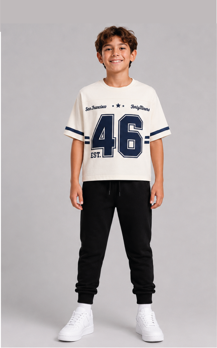 Camiseta niño dos telas