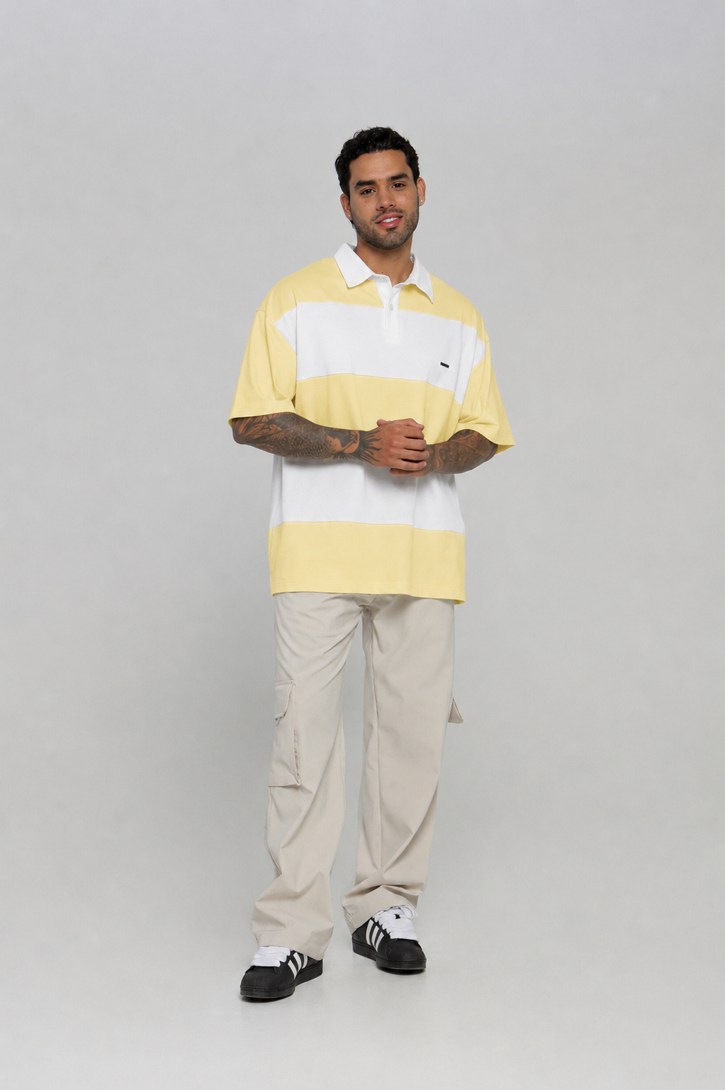 Camiseta hombre polo boxy fit 2 colores