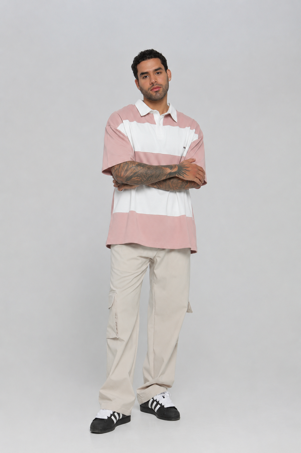 Camiseta hombre polo boxy fit 2 colores