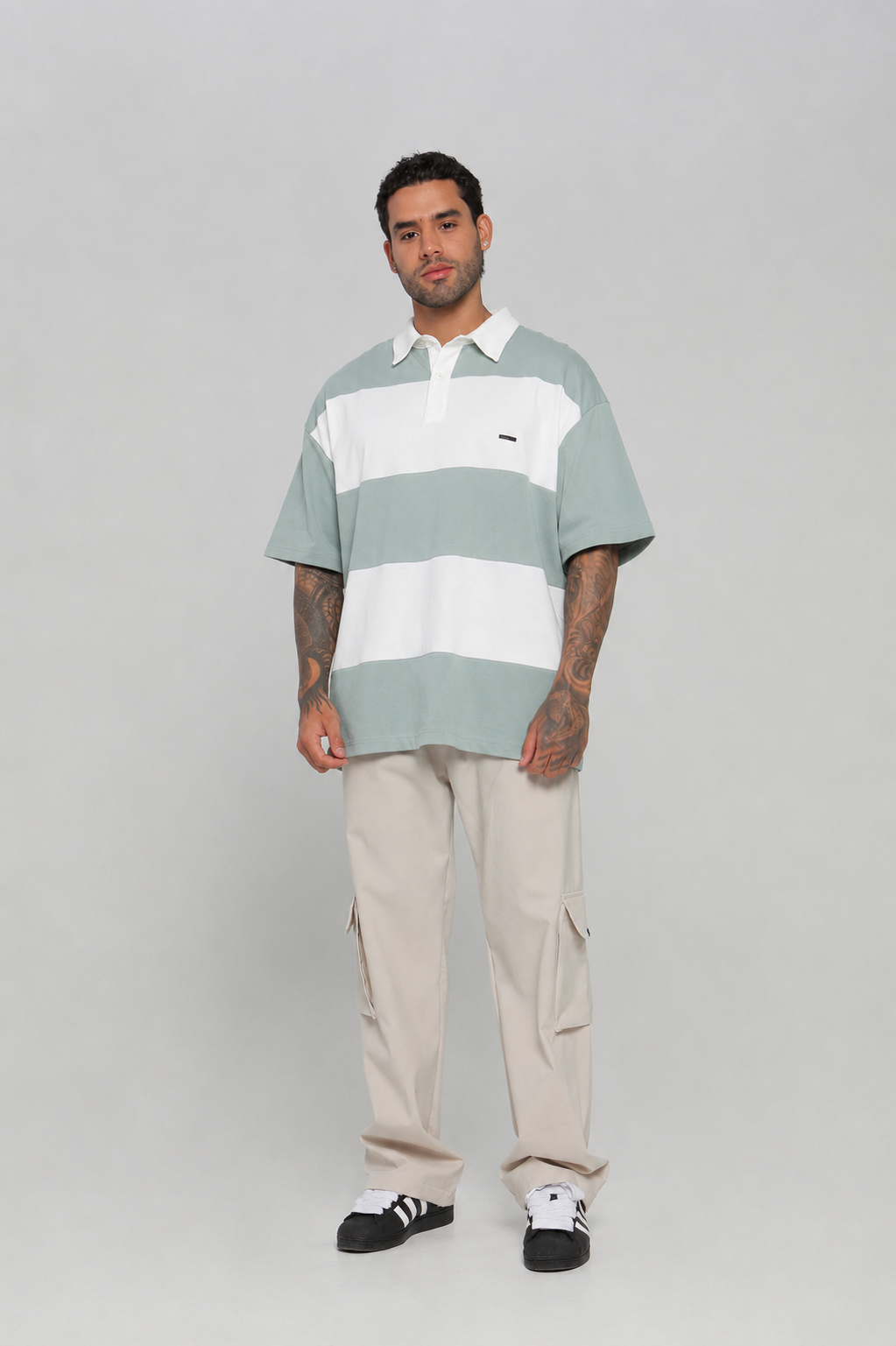 Camiseta hombre polo boxy fit 2 colores